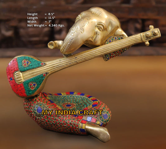 8.5" Musical Ganesh idol