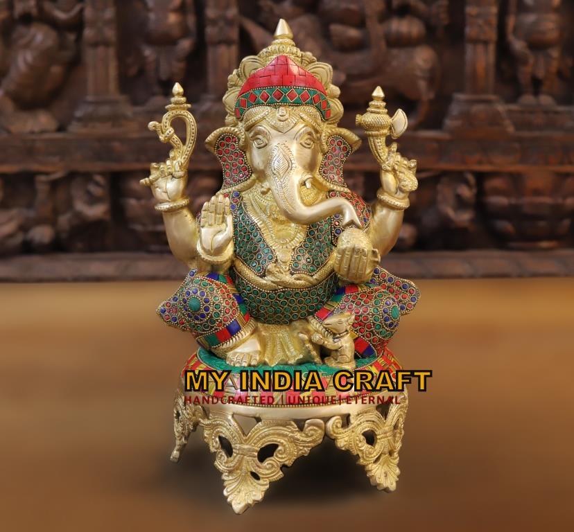 13" sitting Ganpati idol