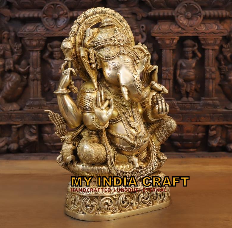 20.5" Ganesh statue brass