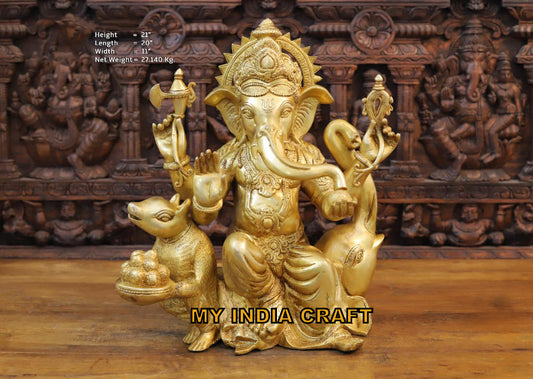 21" Ganpati elephant statue