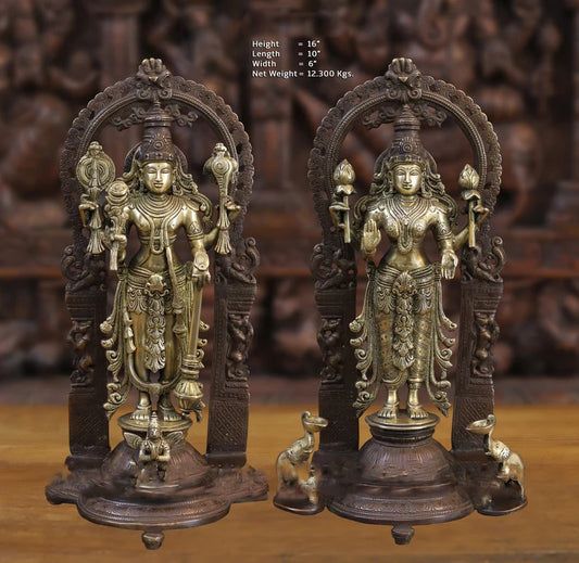16" Vishnu Lakshmi Statue
