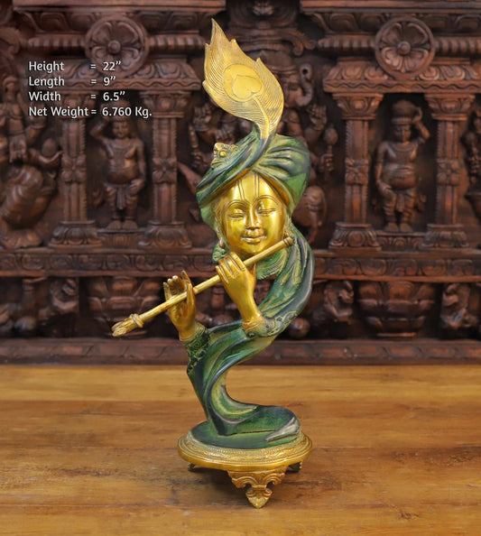 22" Krishna with flute