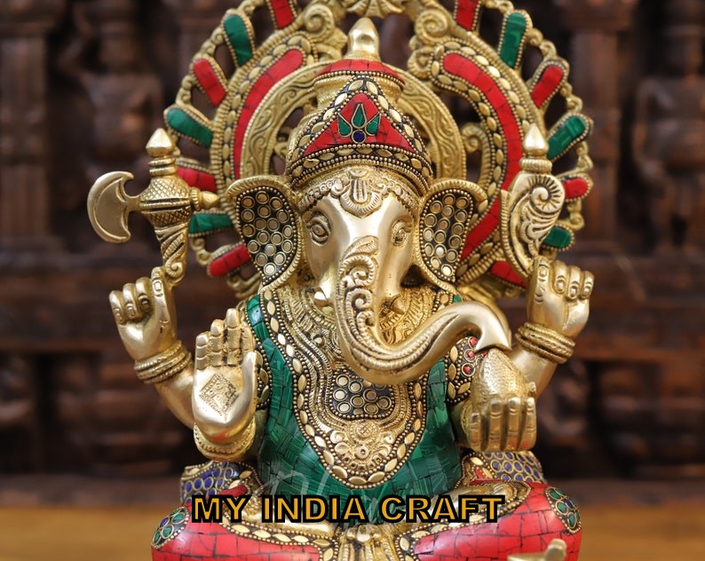 KD HUB God Shri Ganesh Statue Lord Ganesha Idol Bhagwan Ganpati Handicraft  Religious Pooja Murti Gift