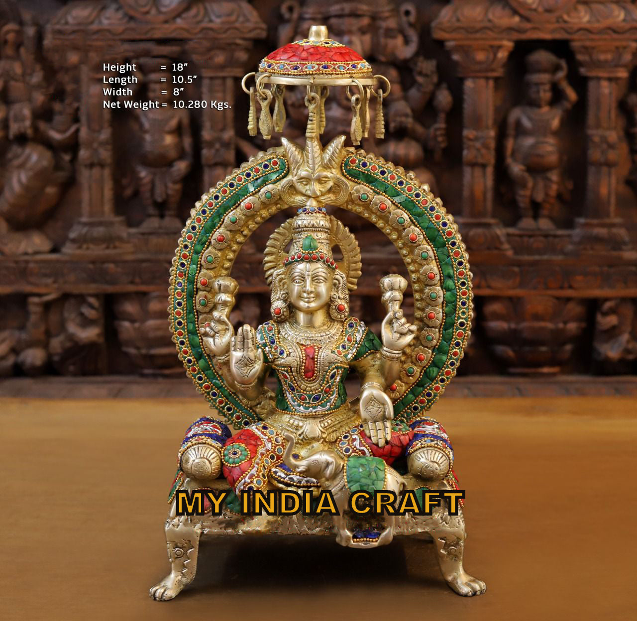 18" LAKSHMI IDOL WITH ELEPHANT