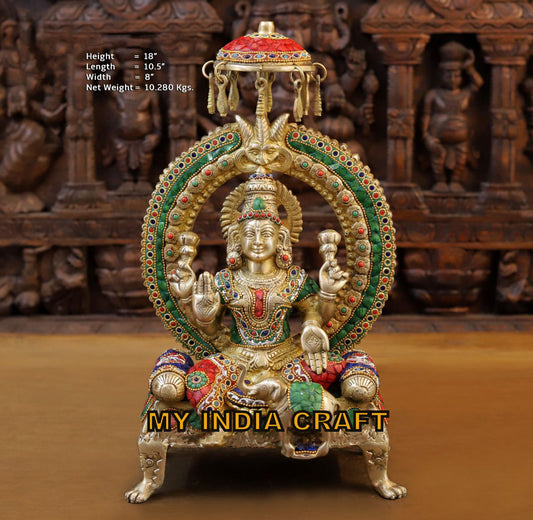 18" LAKSHMI IDOL WITH ELEPHANT