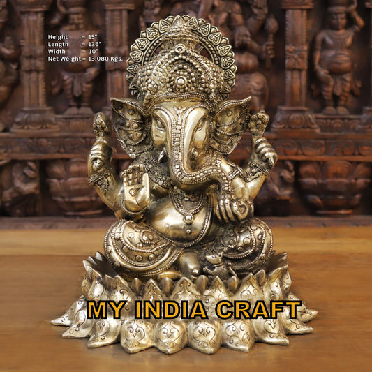 15" Ganpati statue