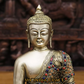 8.5" Buddha statue brass