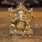 5' small brass Ganesh