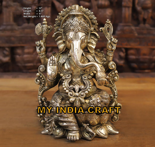 12" Ganesh statue