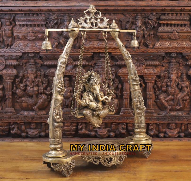 35" Ganpati swing statue