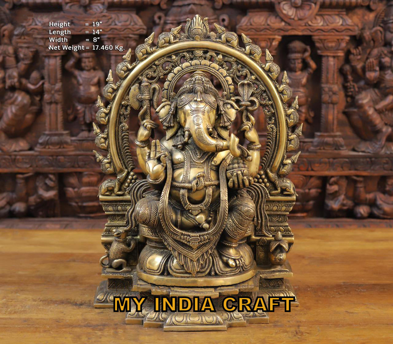 19" Ganesh charbhuja idol