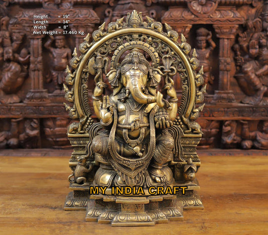 19" Ganesh charbhuja idol