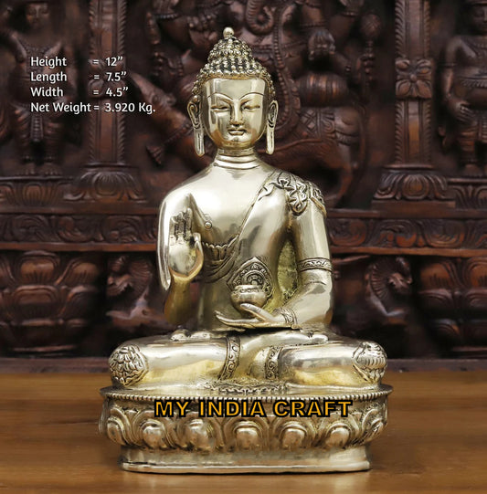 12" Buddha statue for home