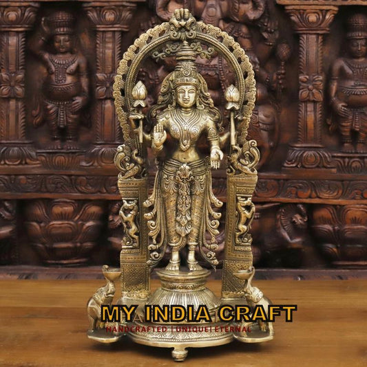 Lakshmi statue with elephant