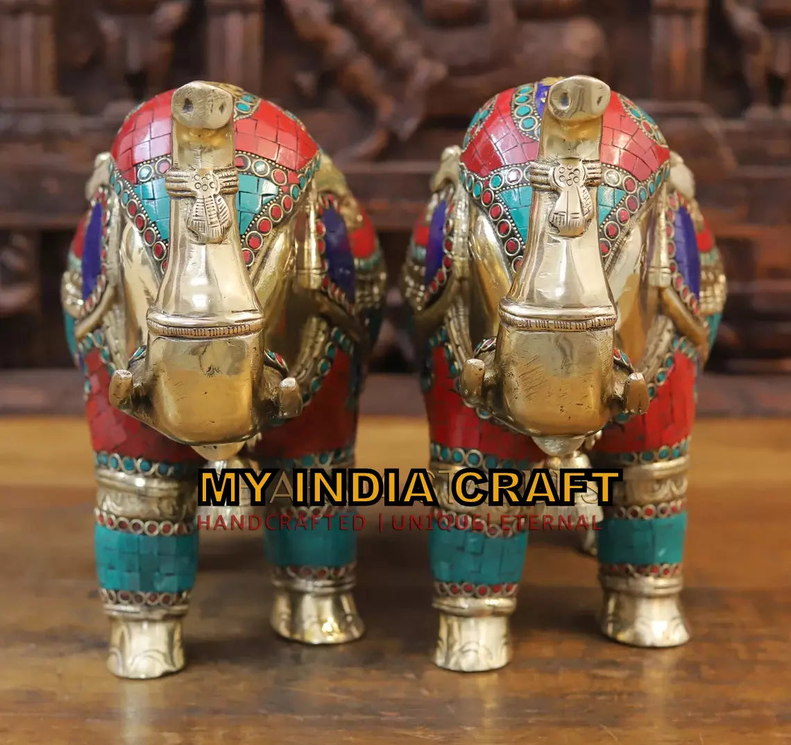 12" Elephant statue (SET OF 2)