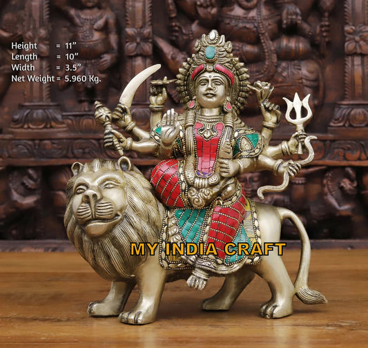 Ambe maa statue in red