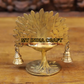 7.5" Brass Diya with kalpvruksh and bell (set of 2)