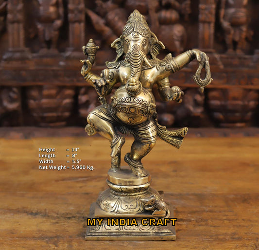 14" ganpati standing posture