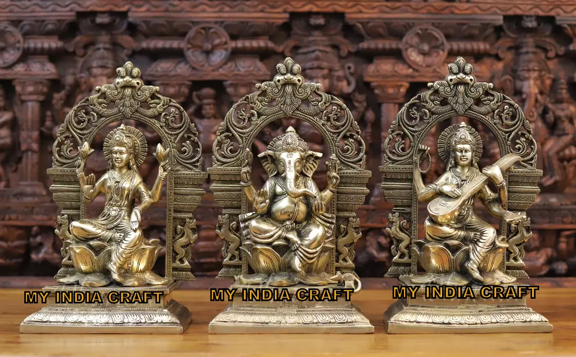 15.5" Ganesh lakshmi saraswati set