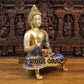 20.5" Buddha Statue brass metal