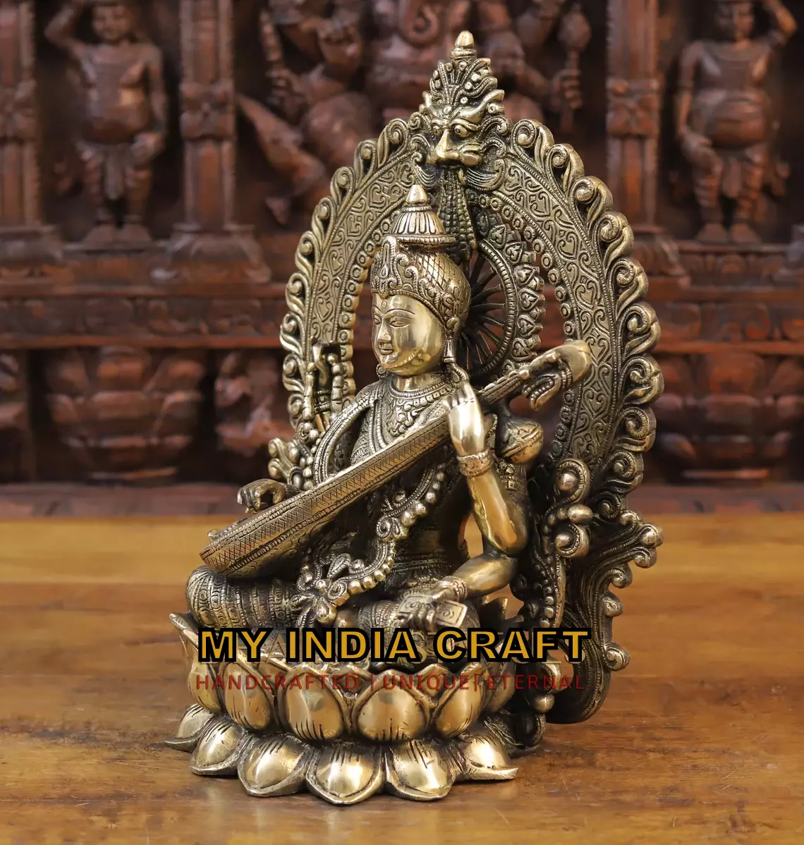 14.5" Saraswati statue