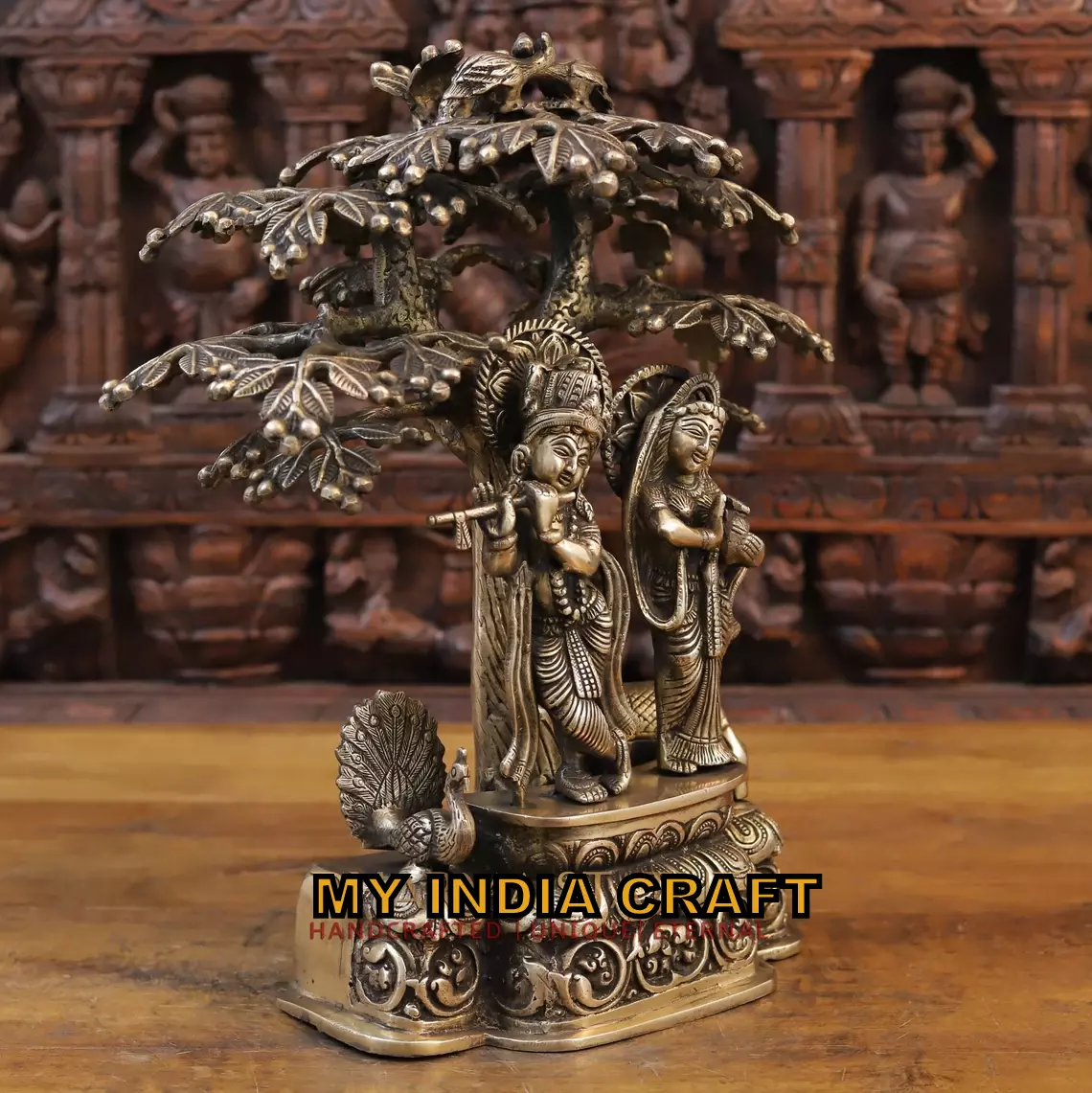 17.5" krishna Radha Under tree