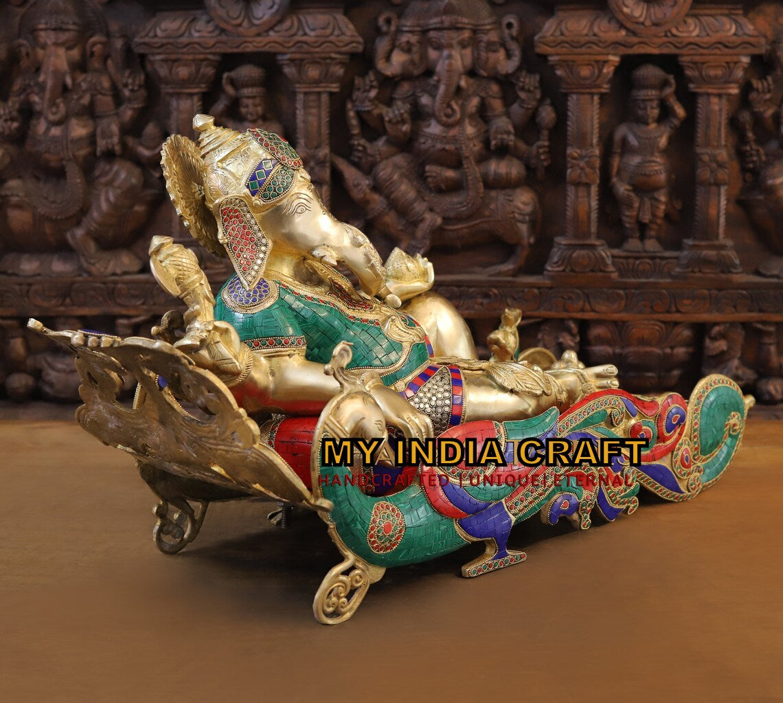 16" Sleeping Ganesha statue