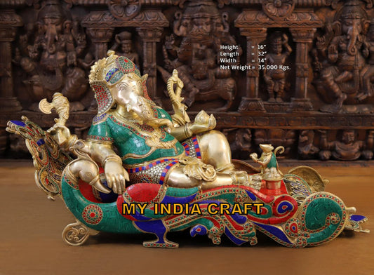 16" Sleeping Ganesha statue