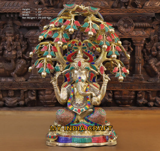 25" Ganpati idol with Tree