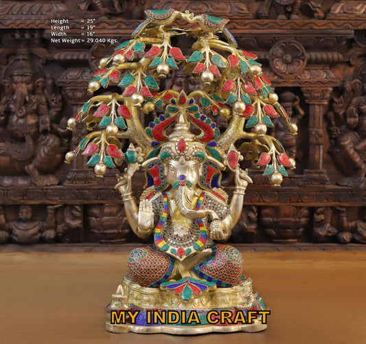 25" Ganpati idol with Tree