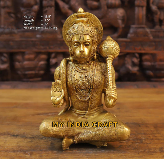 11.5" Hanuman statue ashirvaad