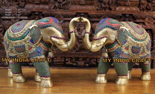 22" Elephant Artifact (SET OF 2)