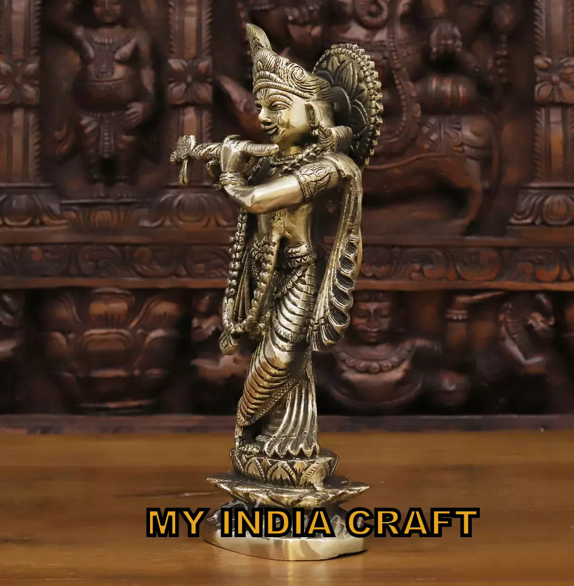 10.5" Krishna statue