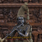 35" Black Krishna Statue in brass
