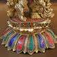 27" Radha Krishna Murti brass