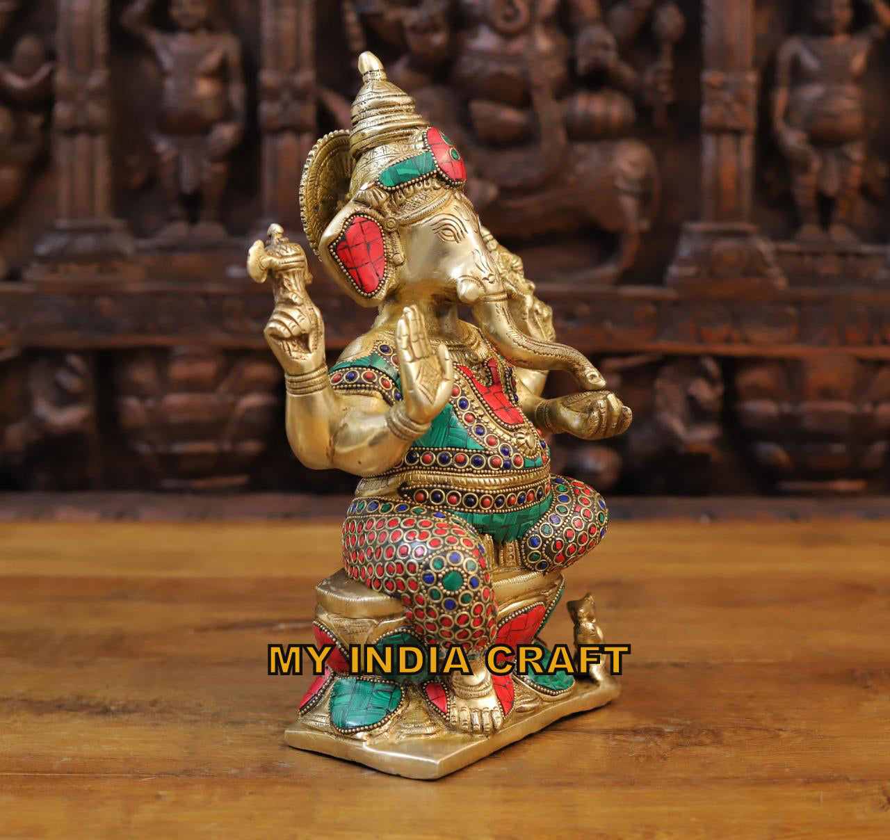 13" Ganpati statue with straight posture