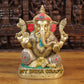 14" Ganpati idol inlay work in brass