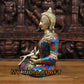 9.5" Buddha statue brass