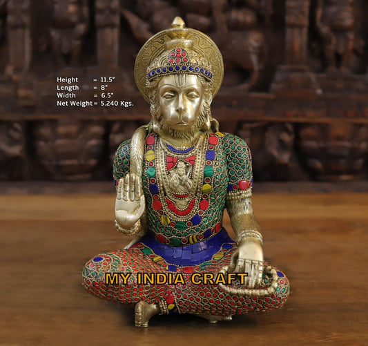 11.5" Hanuman Idol meditation