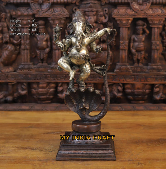 9" Standing Ganesh statue