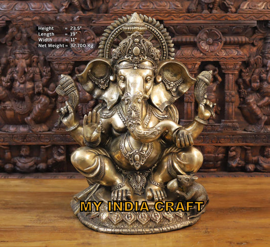 23.5" Ganesh idol jewelled