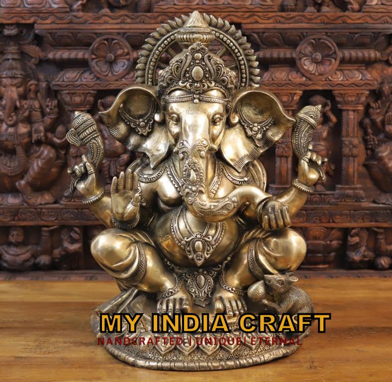 23.5" Ganesh idol jewelled
