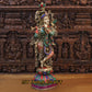 36.5" Krishna Idol Brass inlay work