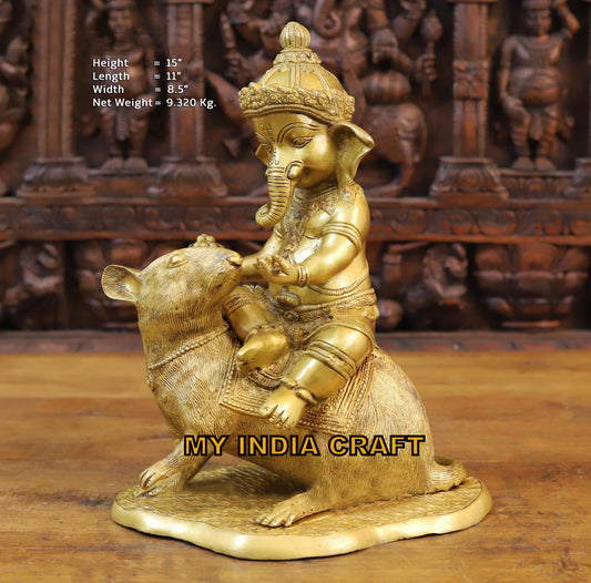 15" Ganesh Statue on mouse