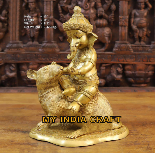 15" Ganesh Statue on mouse