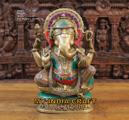 19" Ganpati idol for home entrance