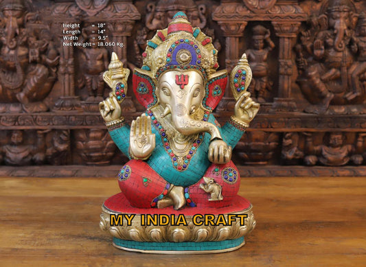 18" Ganpati murti for office and home