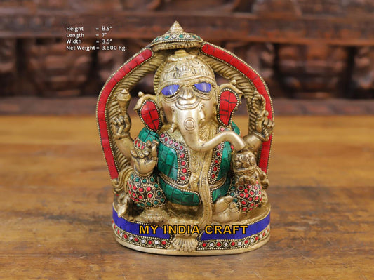 8.5" Ganpati idol for pooja