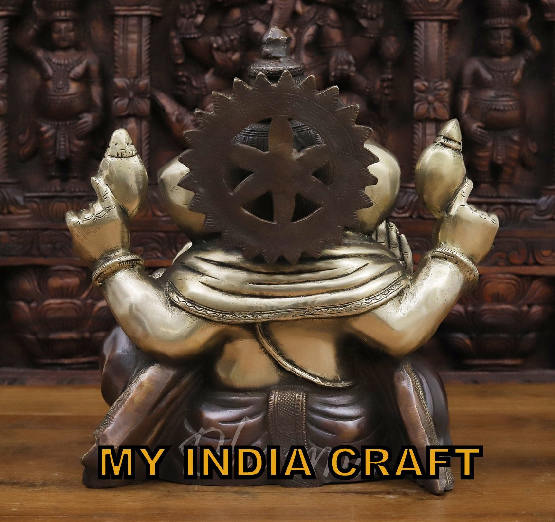 14" Brass ganesh idol