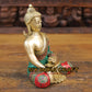 8" Buddha statue brass